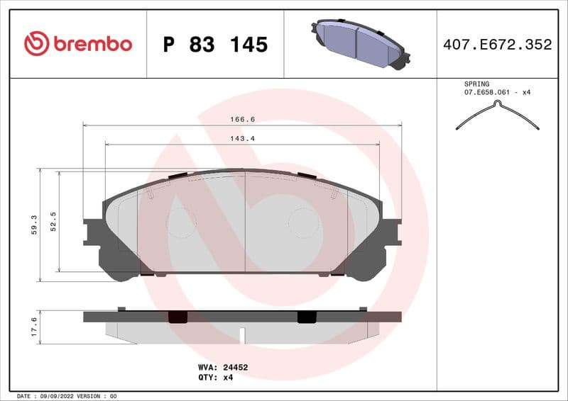 Brake pads front, Top Quality P83145 - image 3