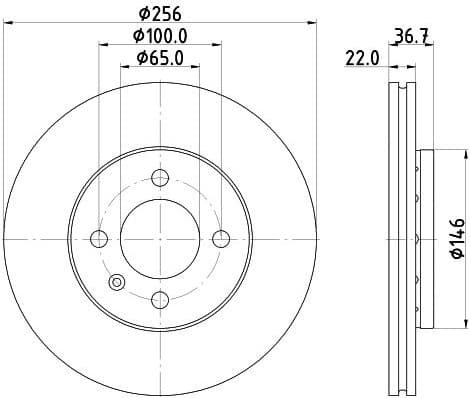 Brake Disc PRO 8DD 355 125-391 - image 4