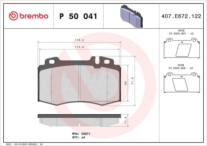 Brake Pad Set, disc brake PRIME LINE P50041 - image 3