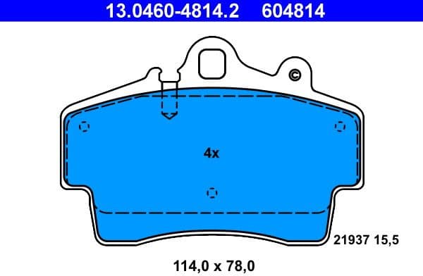 Brake Pad Set, disc brake 13.0460-4814.2 - image 2