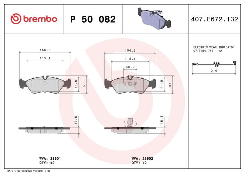 Brake Pad Set, disc brake PRIME LINE P50082 - image 3