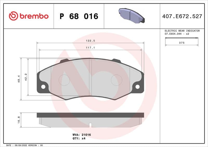 Brake Pad Set, disc brake PRIME LINE P68016 - image 3