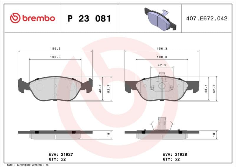 Brake Pad Set, disc brake PRIME LINE P23081 - image 3