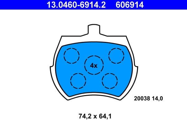 Brake Pad Set, disc brake 13.0460-6914.2 - image 2