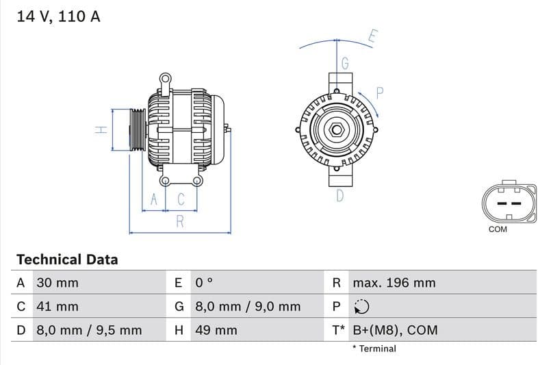 Alternator 0986046130 - image 2