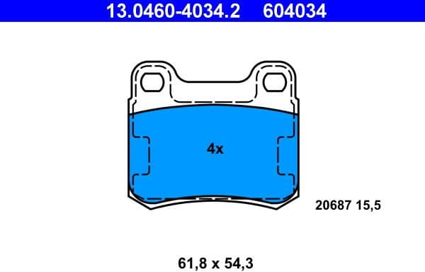 Brake Pad Set, disc brake 13.0460-4034.2 - image 2
