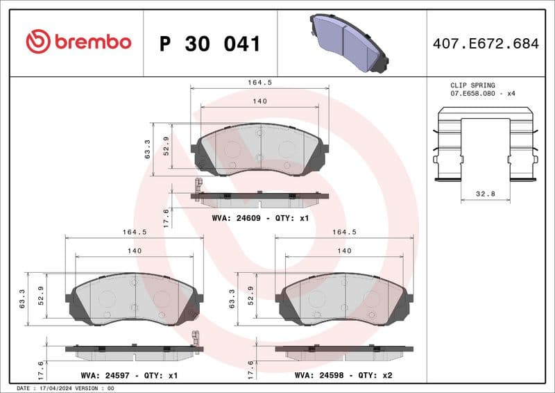 Brake Pad Set, disc brake PRIME LINE P30041 - image 3