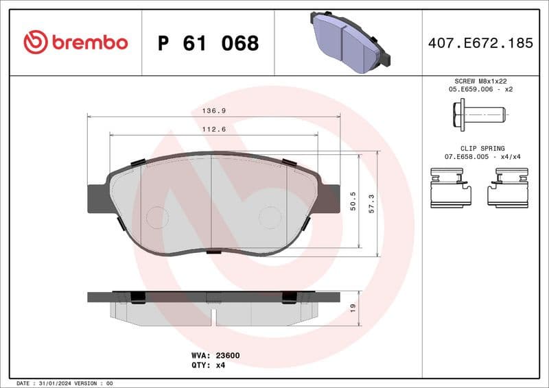 Brake Pad Set, disc brake PRIME LINE P61068 - image 3