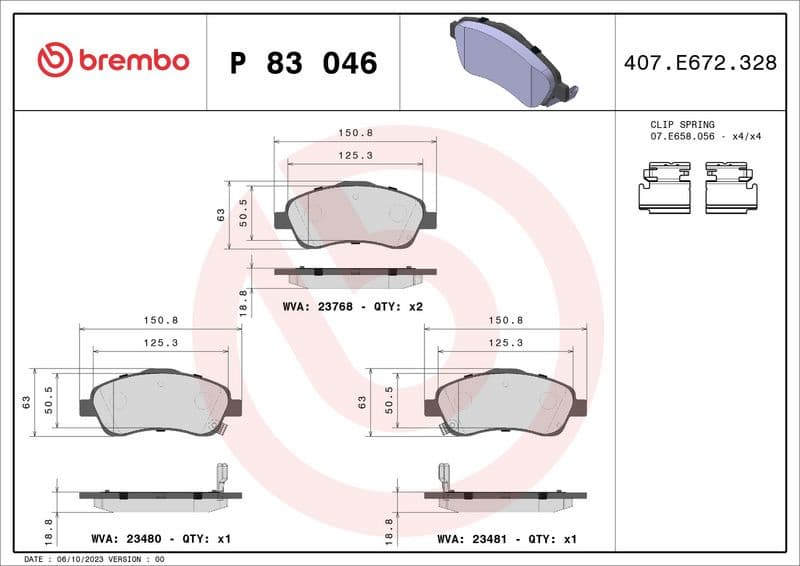 Brake pads front, Top Quality P83046 - image 3