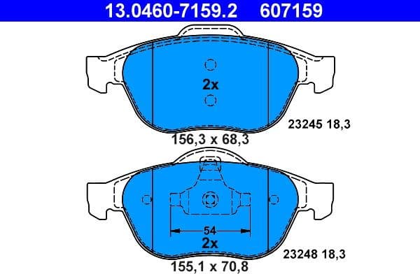 Brake Pad Set, disc brake 13.0460-7159.2 - image 2
