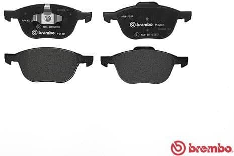 Brake pads front, Top Quality P24061 - image 4