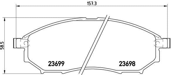 Brake pads front, Top Quality P56058 - image 3