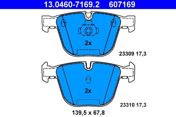 Brake Pad Set, disc brake 13.0460-7169.2 - image 3