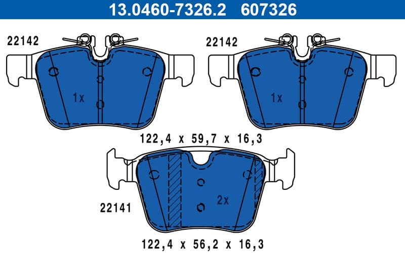 Brake Pad Set, disc brake 13.0460-7326.2 - image 2