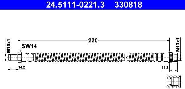 Brake Hose 24.5111-0221.3 - image 2