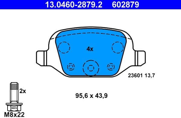 Brake Pad Set, disc brake 13.0460-2879.2 - image 2