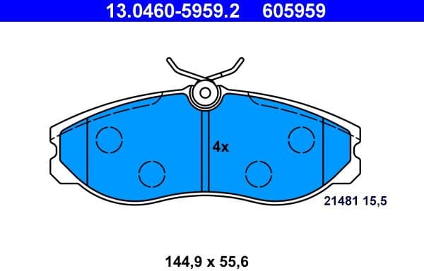 Brake Pad Set, disc brake 13.0460-5959.2 - image 2