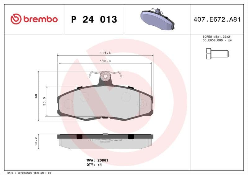 Brake Pad Set, disc brake PRIME LINE P24013 - image 3