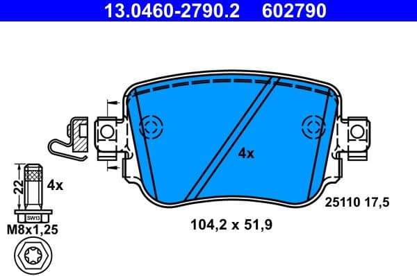 Brake Pad Set, disc brake 13.0460-2790.2 - image 2