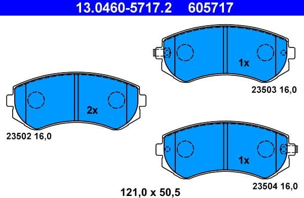 Brake Pad Set, disc brake 13.0460-5717.2 - image 2