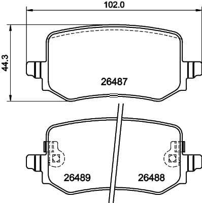 Brake Pad Set, disc brake 8DB 355 042-851