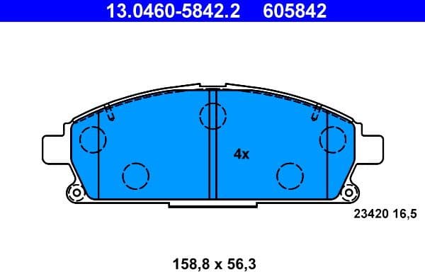 Brake Pad Set, disc brake 13.0460-5842.2 - image 2