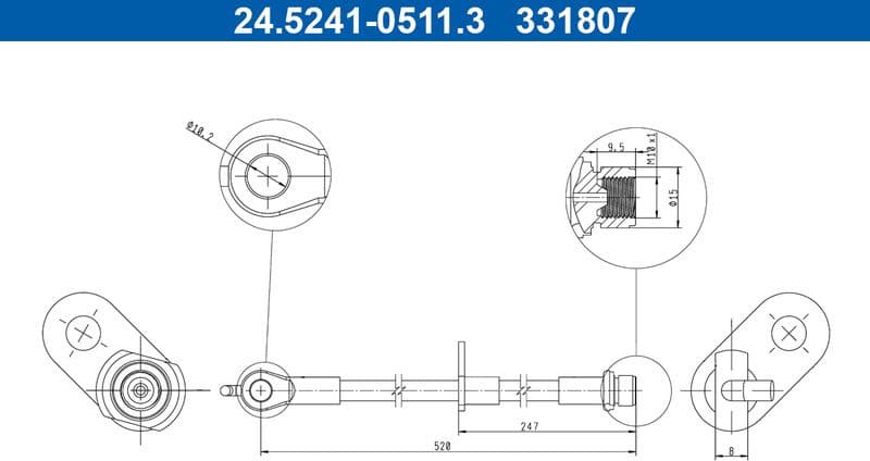 Brake Hose 24.5241-0511.3