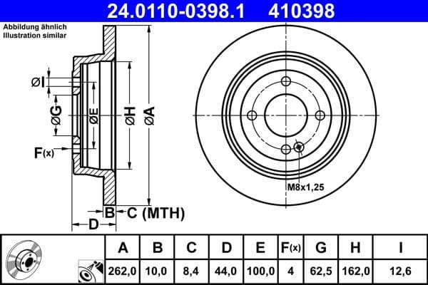 Brake Disc 24.0110-0398.1 - image 2