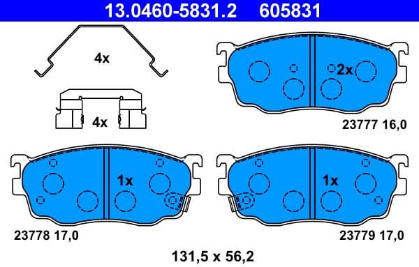 Brake Pad Set, disc brake 13.0460-5831.2 - image 2