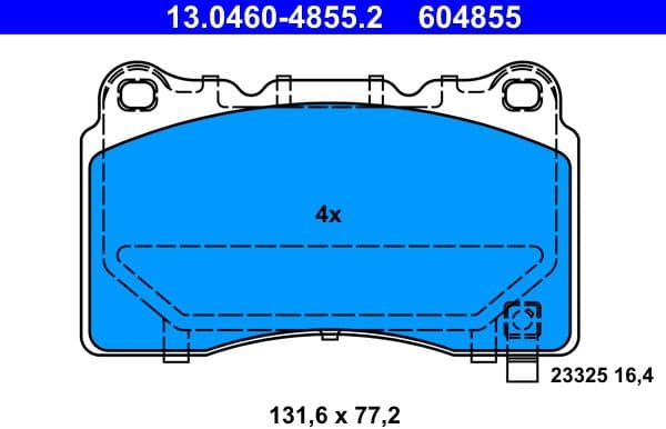 Brake Pad Set, disc brake 13.0460-4855.2 - image 2