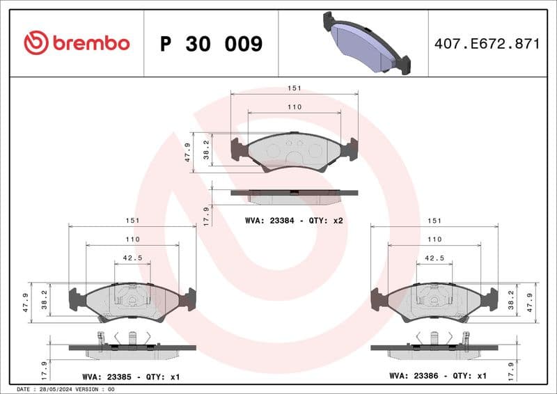 Brake Pad Set, disc brake PRIME LINE P30009 - image 3