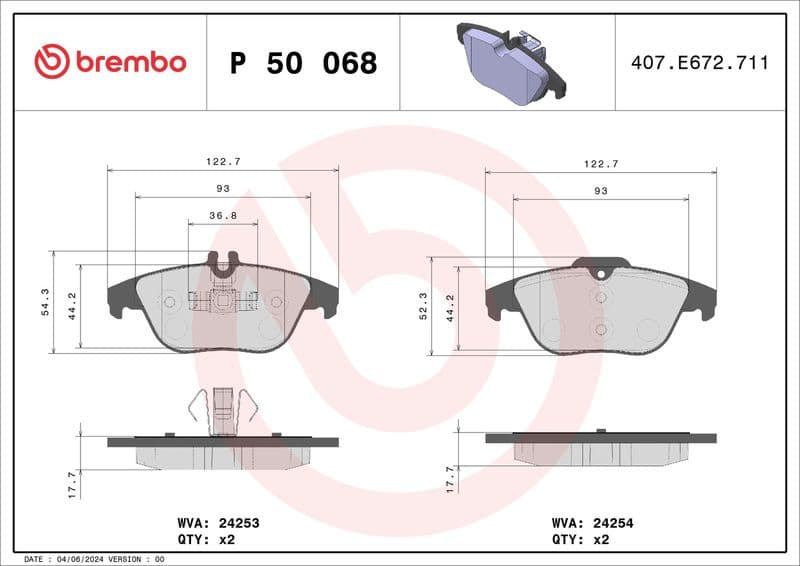 Brake pads rear, Top Quality P50068 - image 3