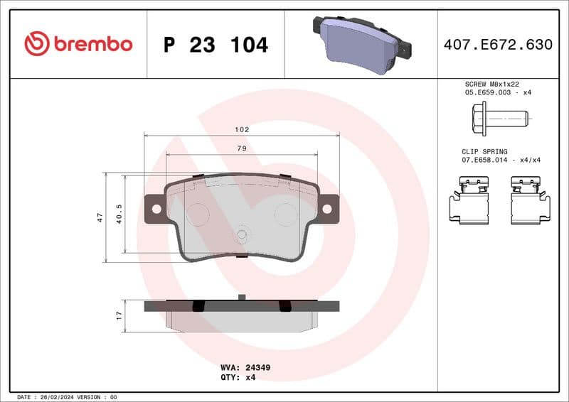Brake Pad Set, disc brake PRIME LINE P23104 - image 3