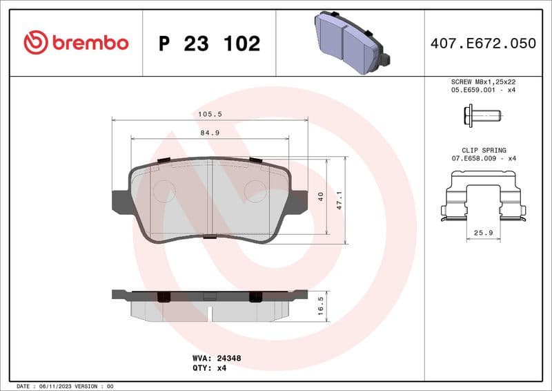 Brake Pad Set, disc brake PRIME LINE P23102 - image 3
