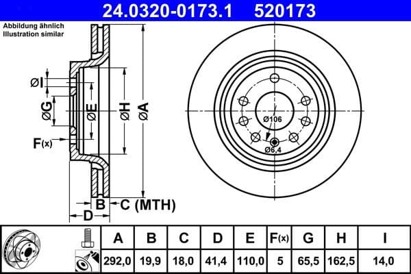 Brake Disc PowerDisc 24.0320-0173.1 - image 2