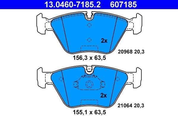 Brake Pad Set, disc brake 13.0460-7185.2 - image 2