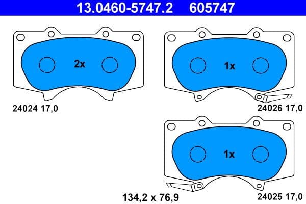 Brake Pad Set, disc brake 13.0460-5747.2 - image 2