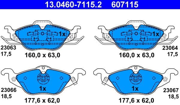 Brake Pad Set, disc brake 13.0460-7115.2 - image 2