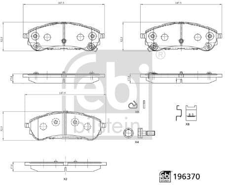 Brake Pad Set, disc brake 196370