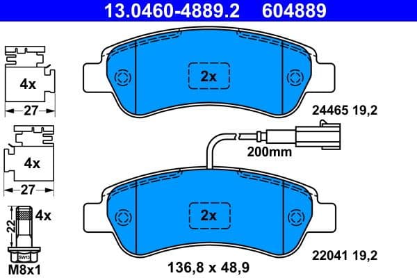 Brake Pad Set, disc brake 13.0460-4889.2 - image 2