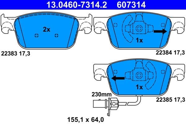 Brake Pad Set, disc brake 13046073142 - image 2