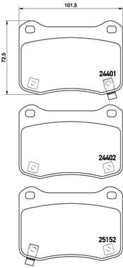 Brake Pad Set, disc brake PRIME LINE P83134 - image 3