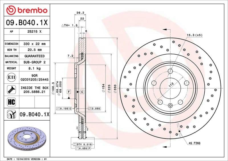 Brake Disc XTRA LINE - Xtra 09.B040.1X - image 3