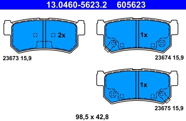 Brake Pad Set, disc brake 13.0460-5623.2 - image 2