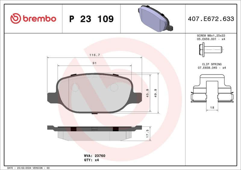 Brake Pad Set, disc brake PRIME LINE P23109 - image 3