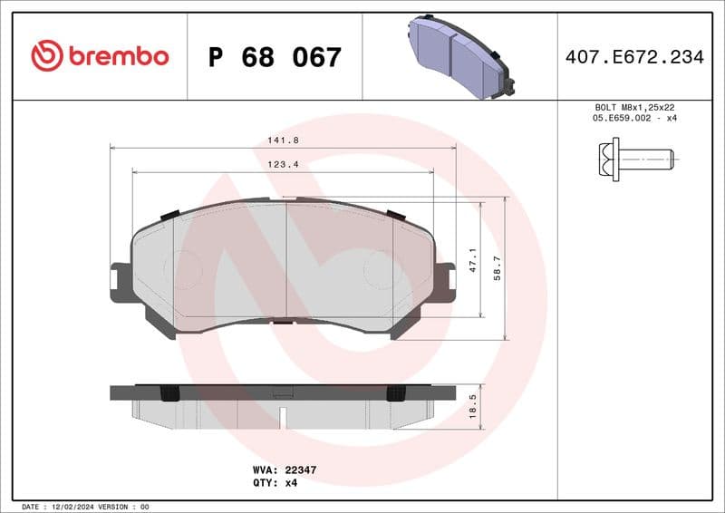Brake Pad Set, disc brake XTRA LINE P68067X - image 2