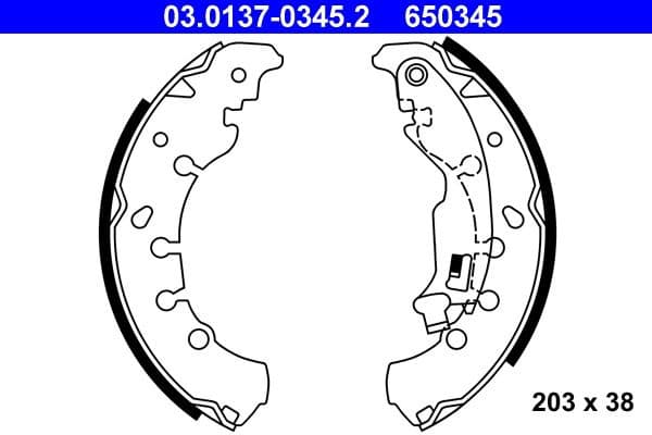 Brake Shoe Set 03.0137-0345.2 - image 2