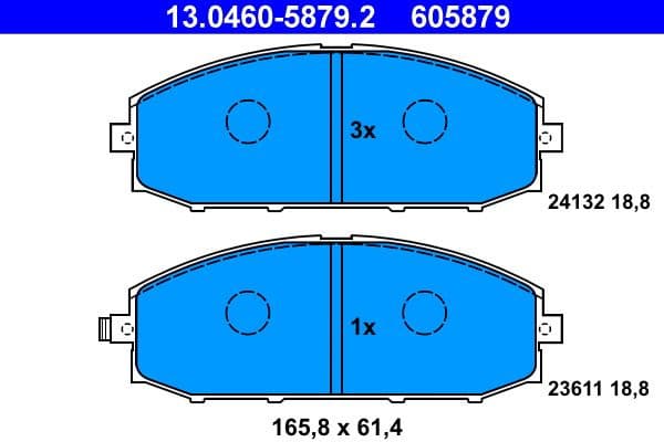 Brake Pad Set, disc brake 13.0460-5879.2 - image 2