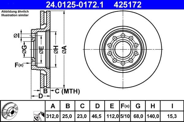 Brake Disc 24.0125-0172.1 - image 2