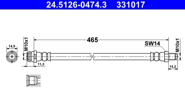 Brake Hose 24.5126-0474.3 - image 3